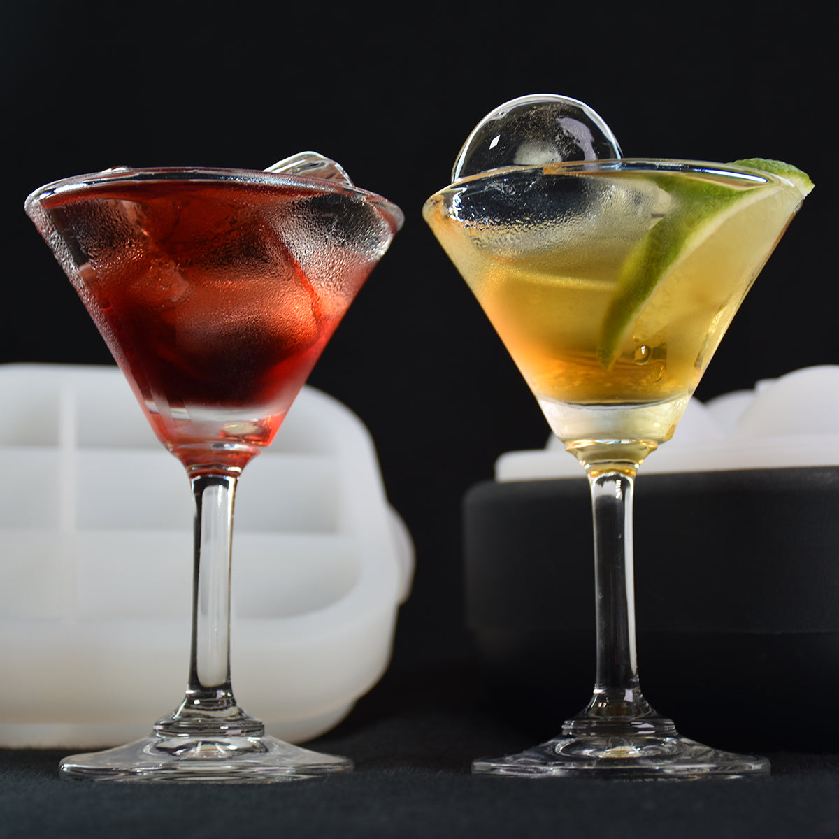 Polar Ice Ball 2.0 - 4 Clear Ice Balls + 9 Clear Ice Cubes for Whiskey and Cocktails